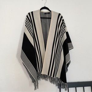 Striped Poncho - One Size Fits All